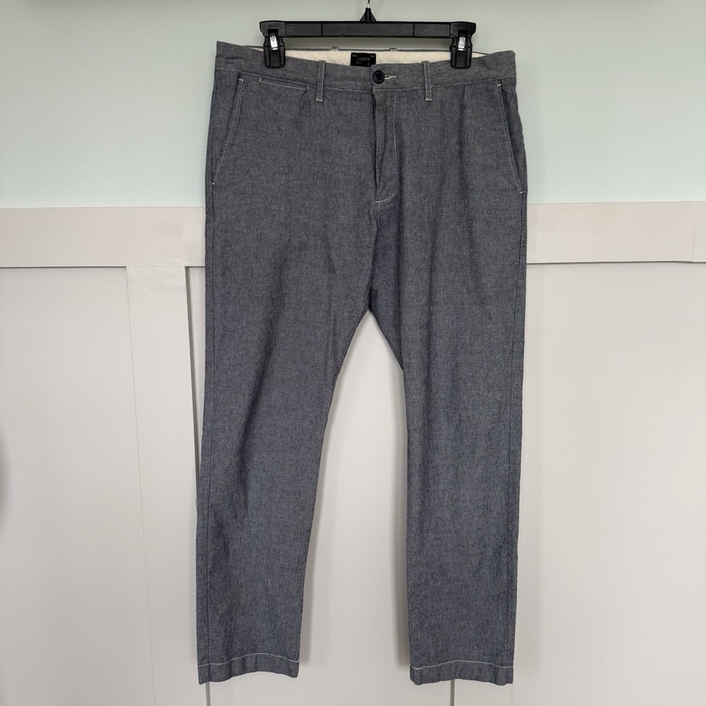 J. CREW 484 Slim-Fit Twill Pant 32x30 (measured 33x29.5) Grey Stretch Career